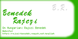 benedek rajczi business card